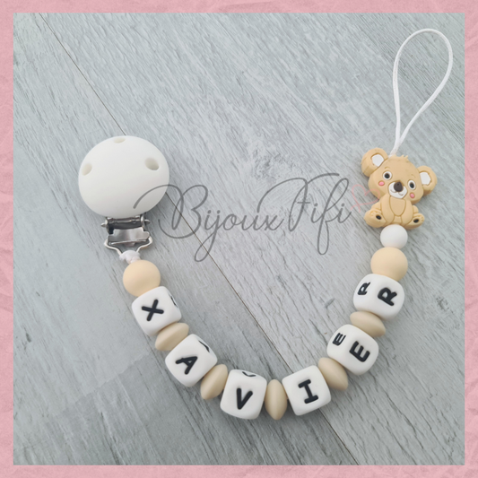 Prende Chucha de silicone com NOME