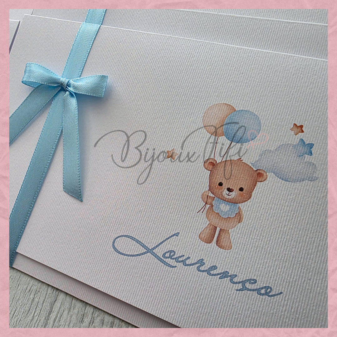 Convite dobrado "Cute Bear"