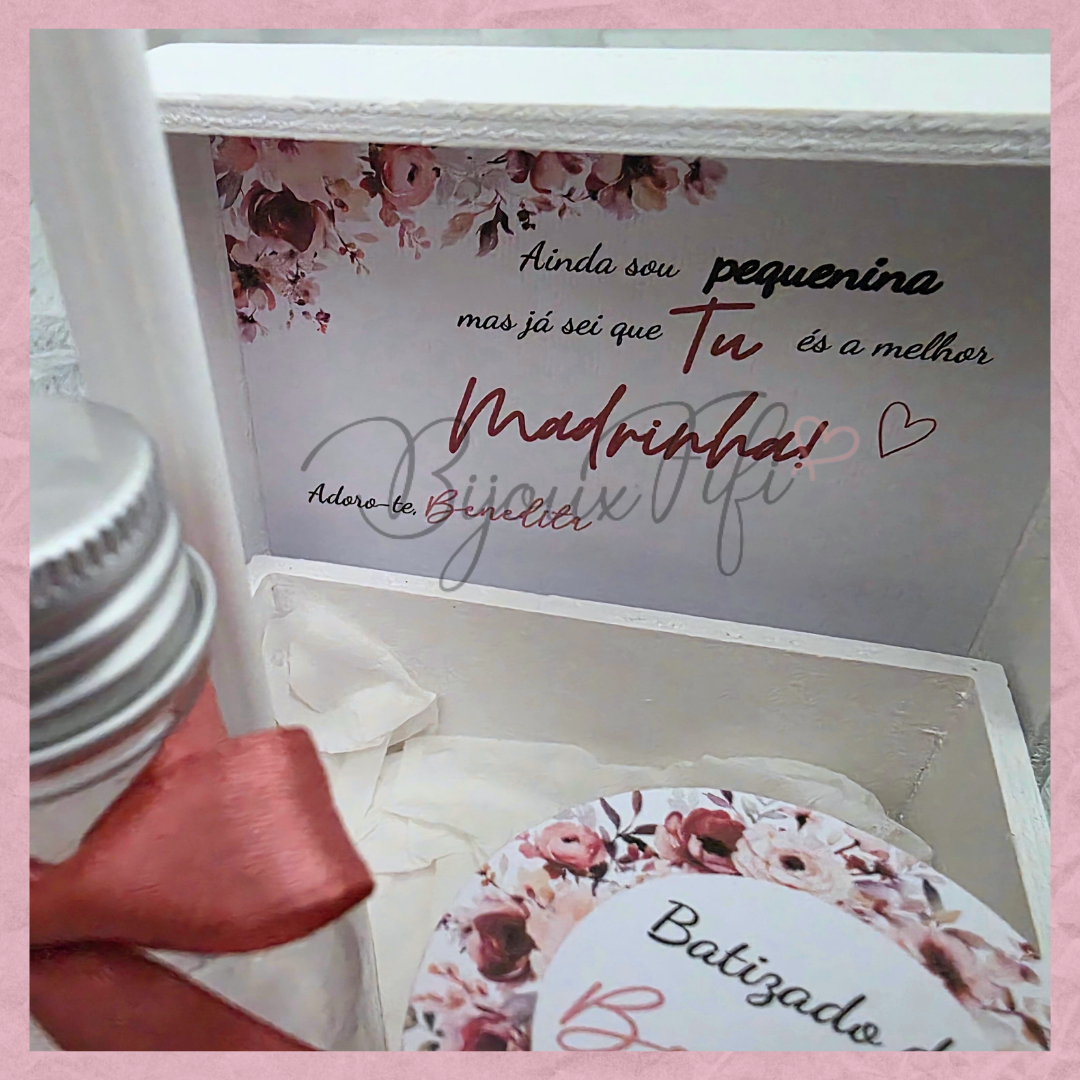 Caixa Oferta Madrinha/Avó/Mãe "Dark Pink"