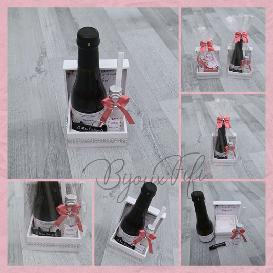 Caixa Oferta Padrinho/Avô/Pai "Dark Pink"