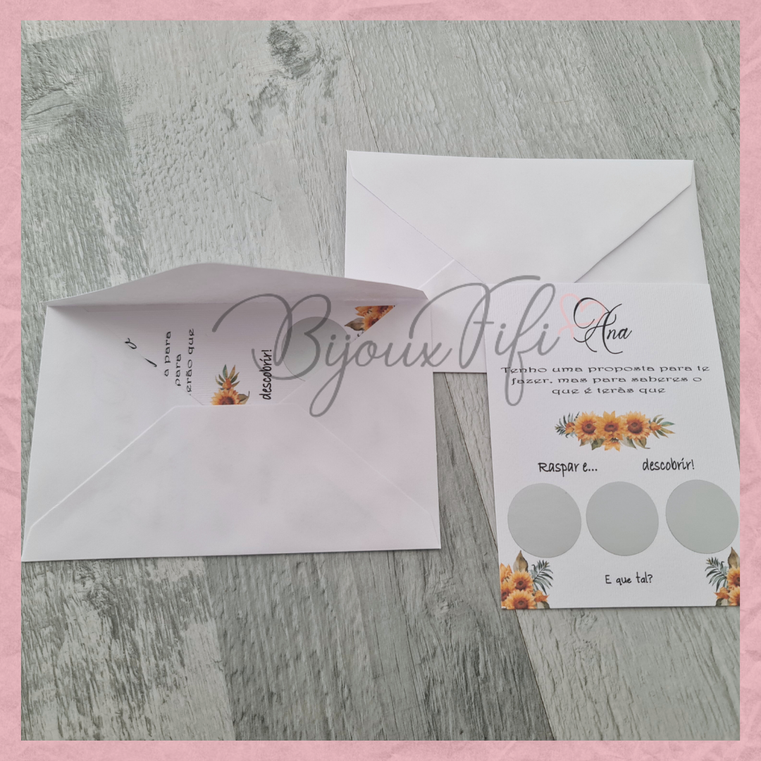 Convite Raspadinha "Girassol" MB061