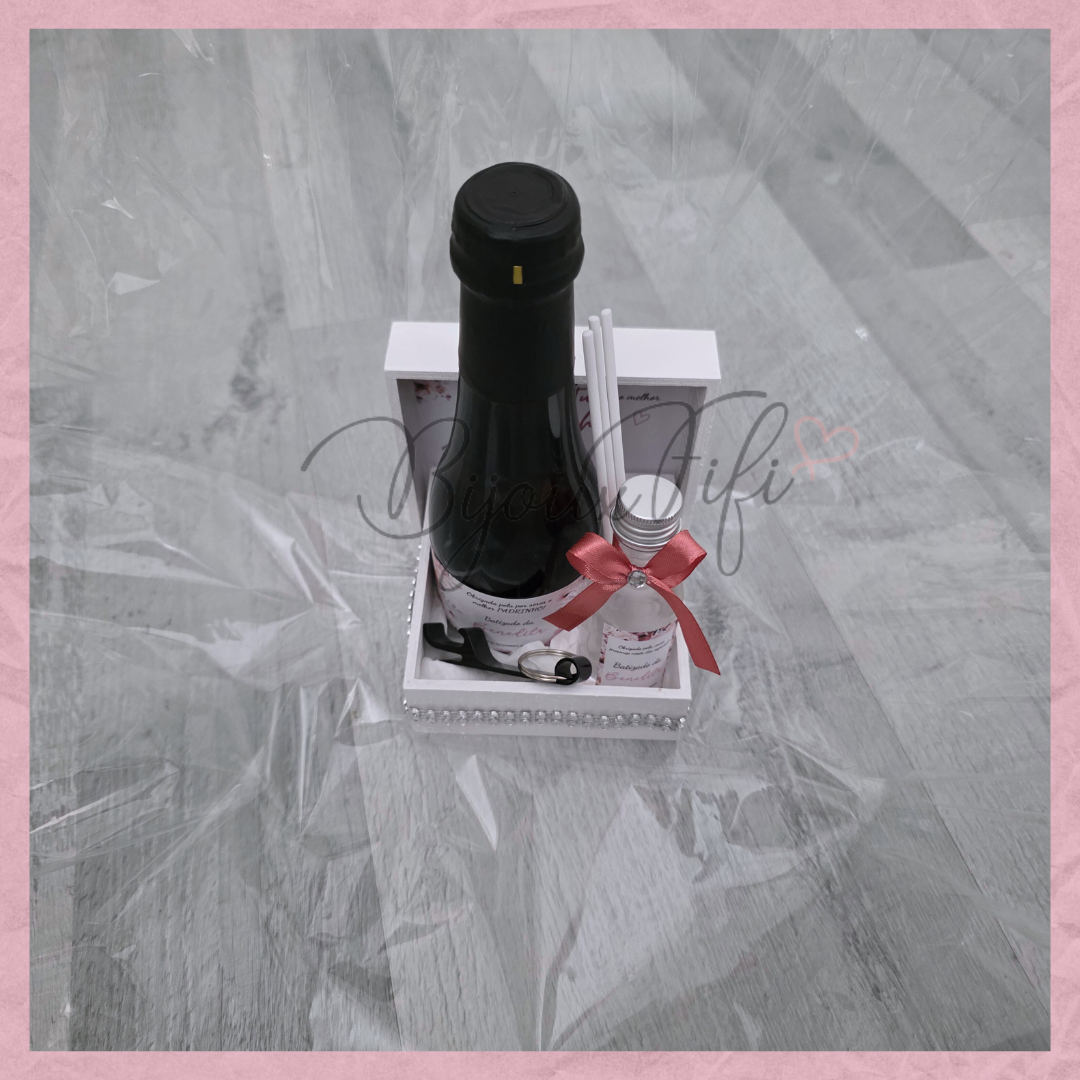 Caixa Oferta Padrinho/Avô/Pai "Dark Pink"