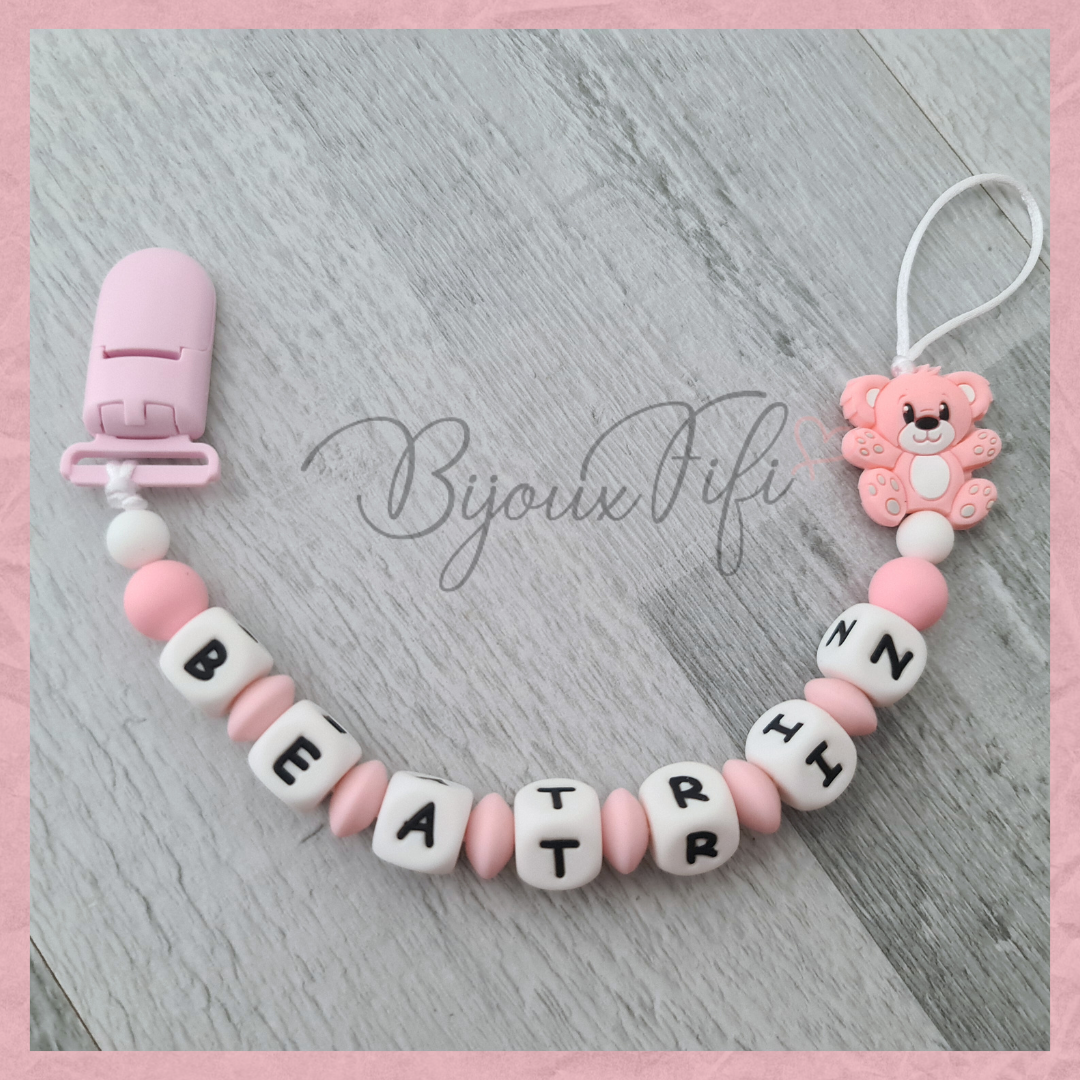 Prende Chucha de silicone com NOME