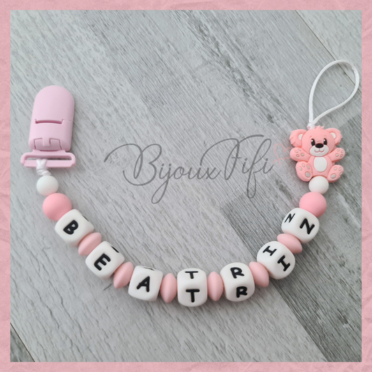 Prende Chucha de silicone com NOME