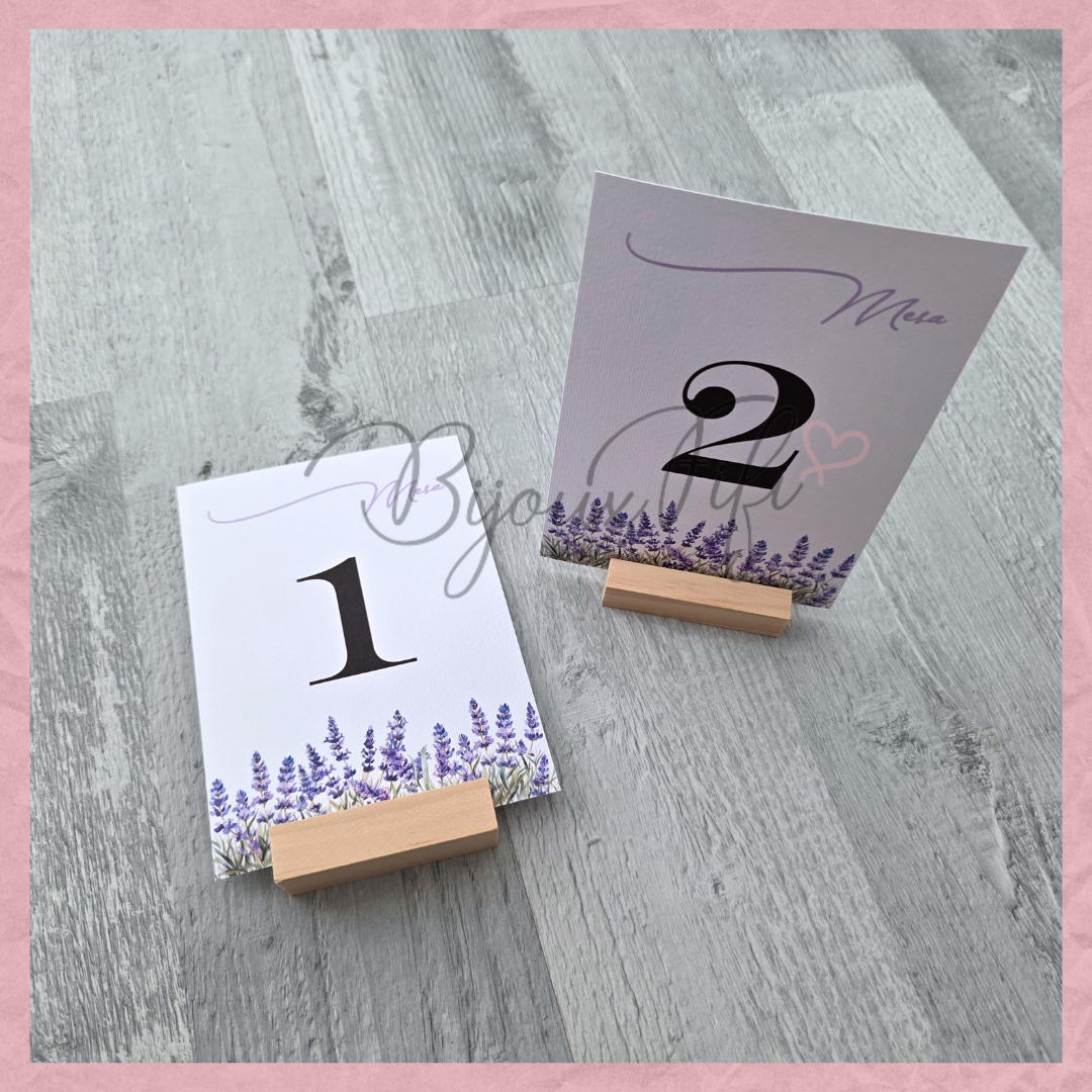 Marcador de Mesa com base "Lavanda"