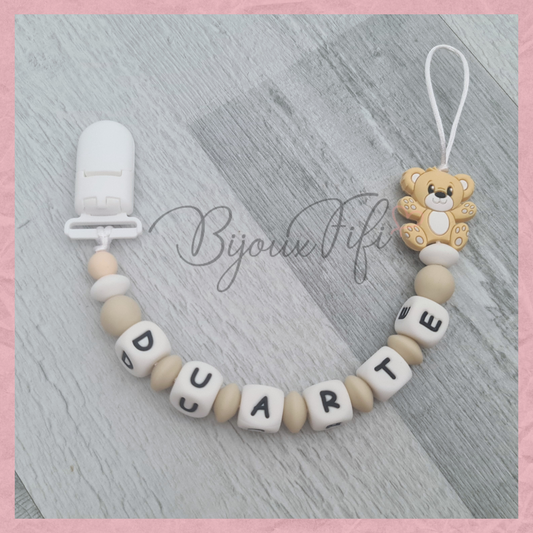 Prende Chucha de silicone com NOME