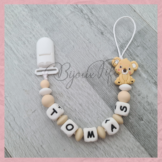 Prende Chucha de silicone com NOME
