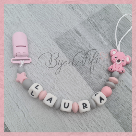 Prende Chucha de silicone com NOME