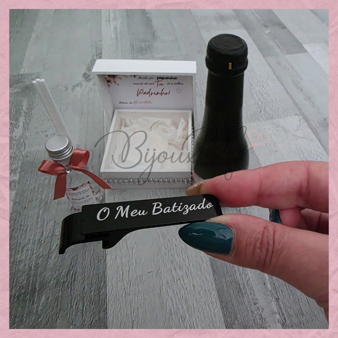 Caixa Oferta Padrinho/Avô/Pai "Dark Pink"