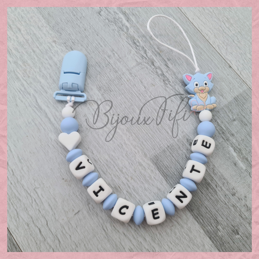 Prende Chucha de silicone com NOME