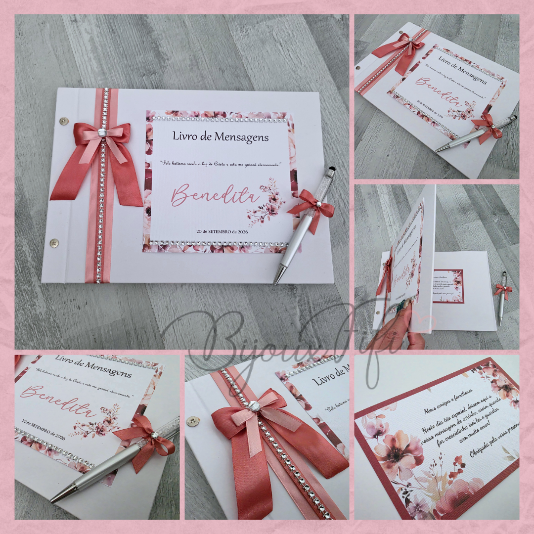 Livro de Honra A4 "Dark Pink"