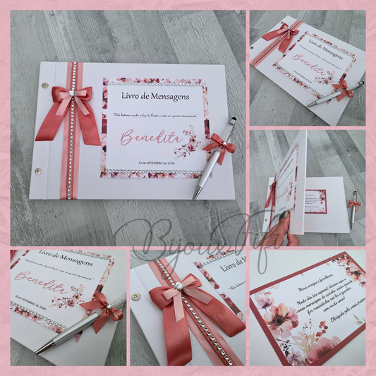 Livro de Honra A4 "Dark Pink"