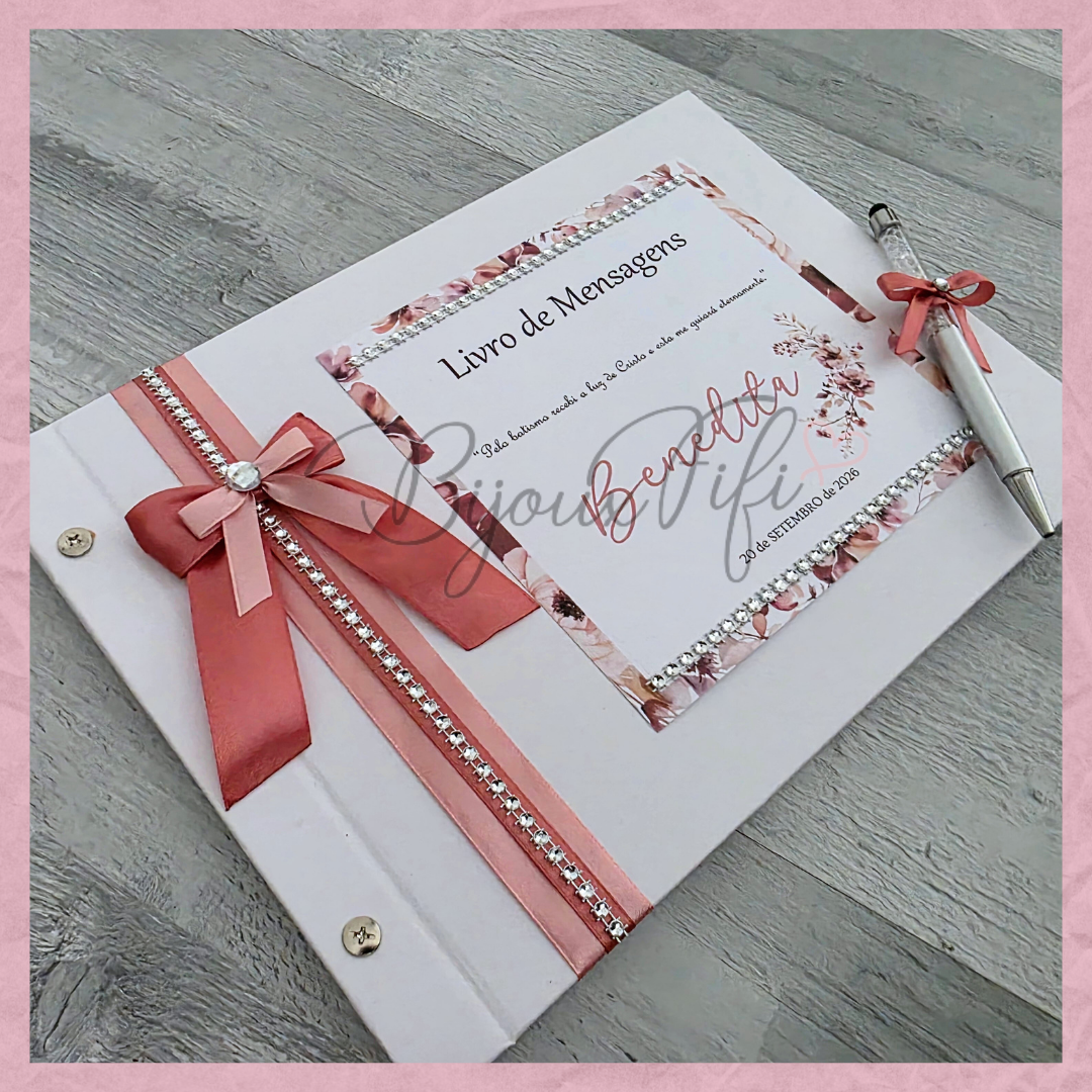 Livro de Honra A4 "Dark Pink"
