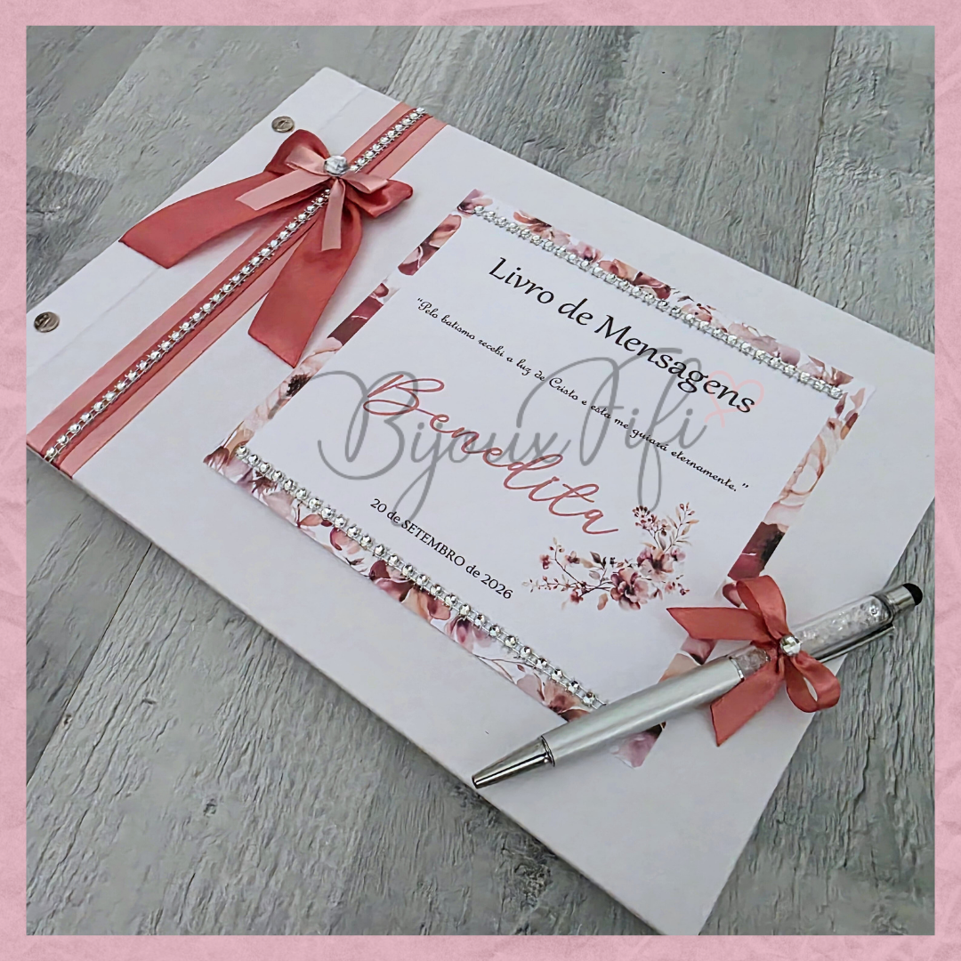 Livro de Honra A4 "Dark Pink"