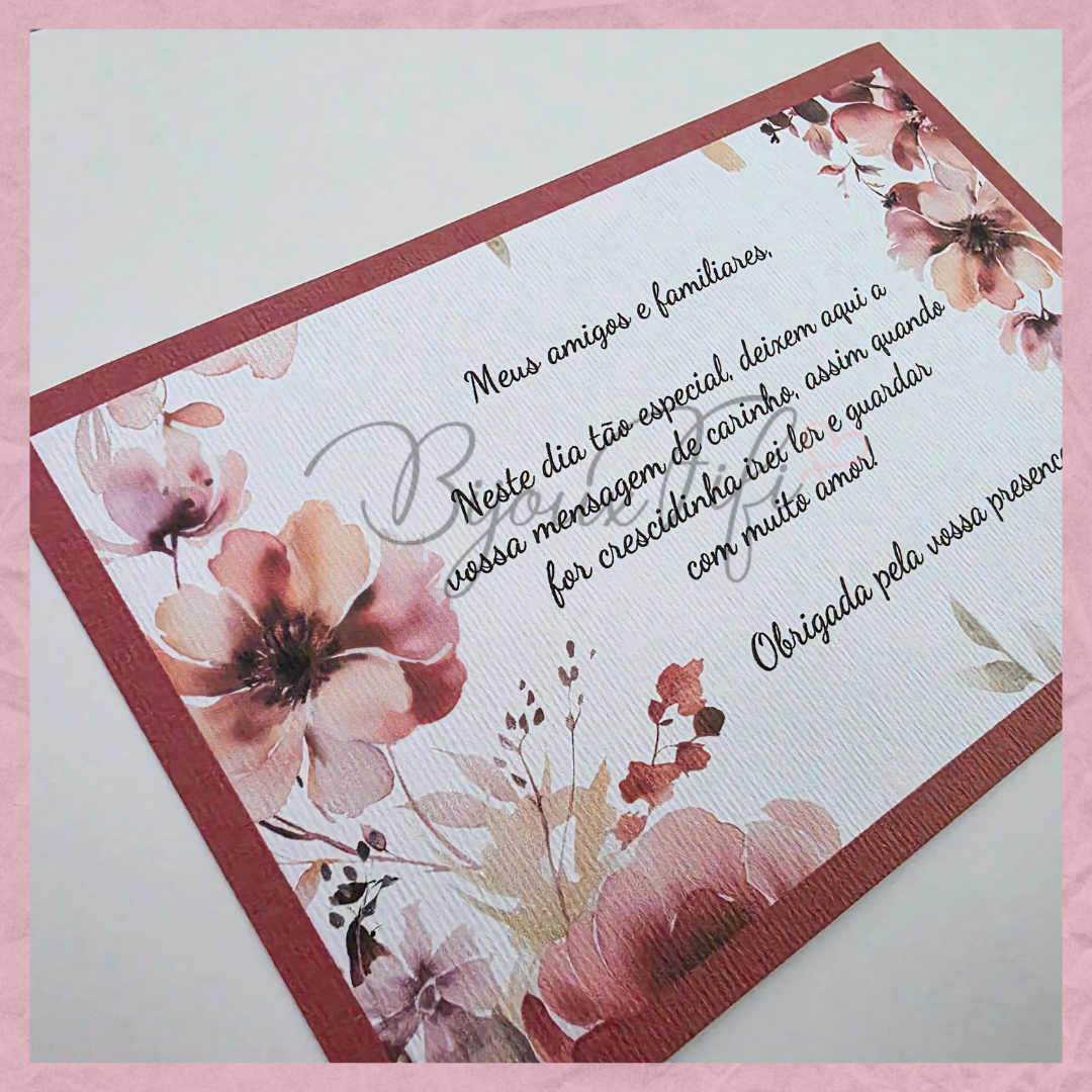 Livro de Honra A4 "Dark Pink"