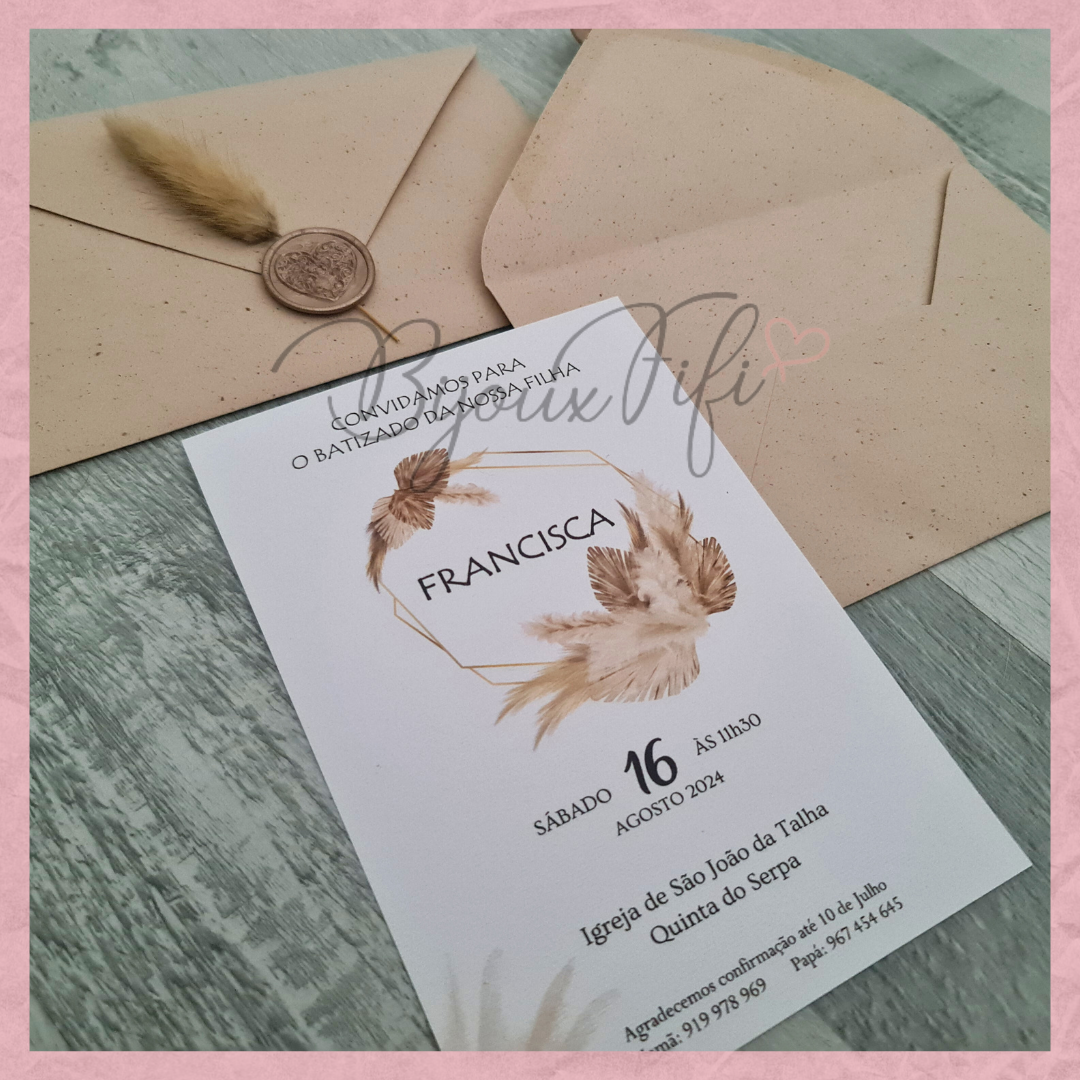 Convite Envelope "Plume Nude"