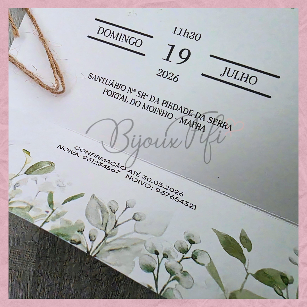 Convite wedding "Greenery"