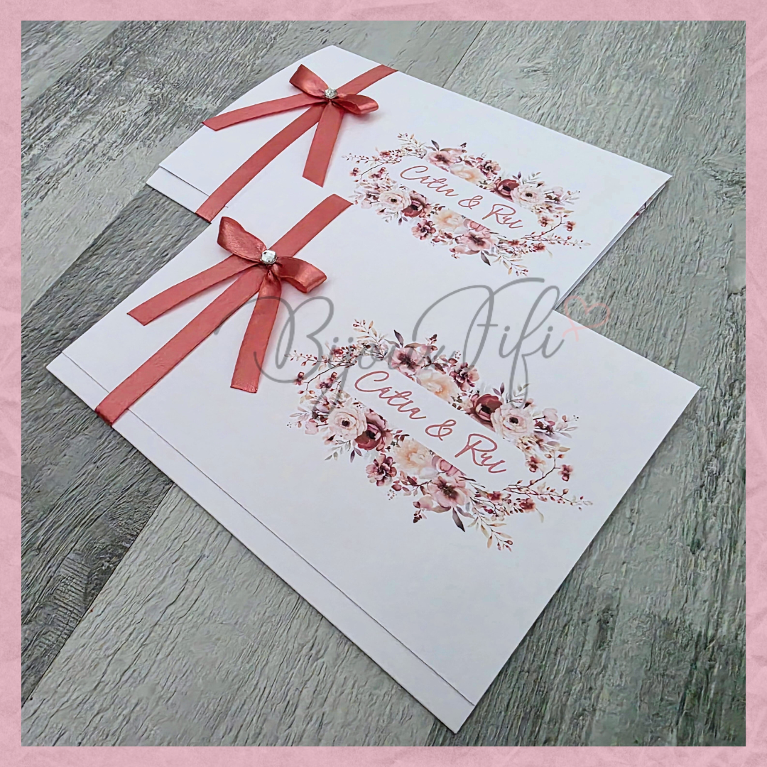 Convite wedding "Dark Pink"