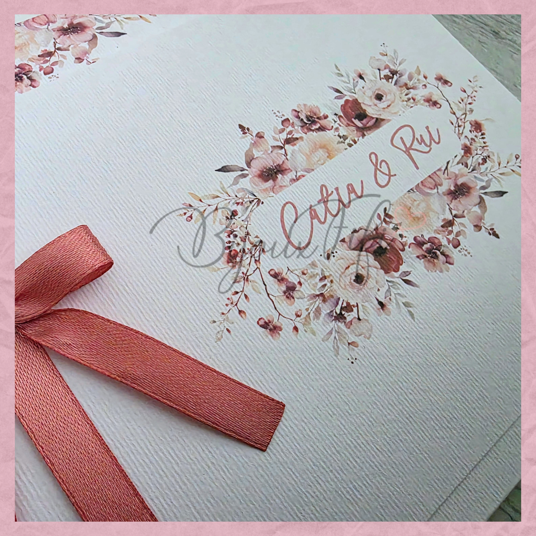Convite wedding "Dark Pink"