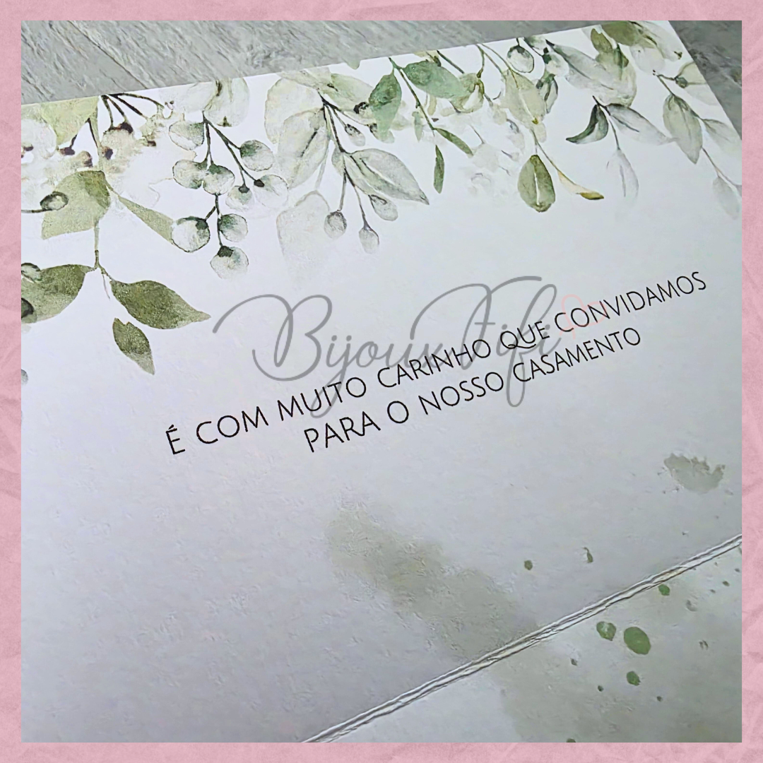 Convite wedding "Greenery"
