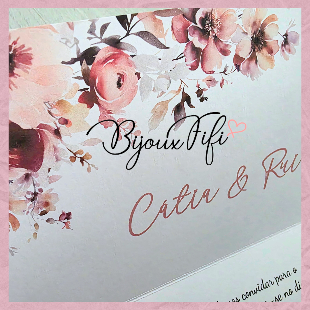Convite wedding "Dark Pink"