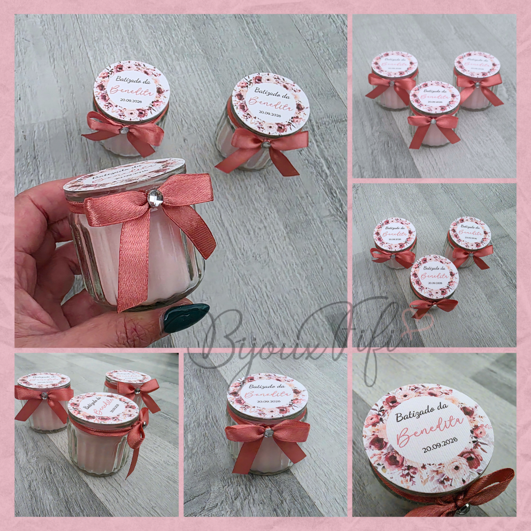 Vela em frasco "Dark Pink"