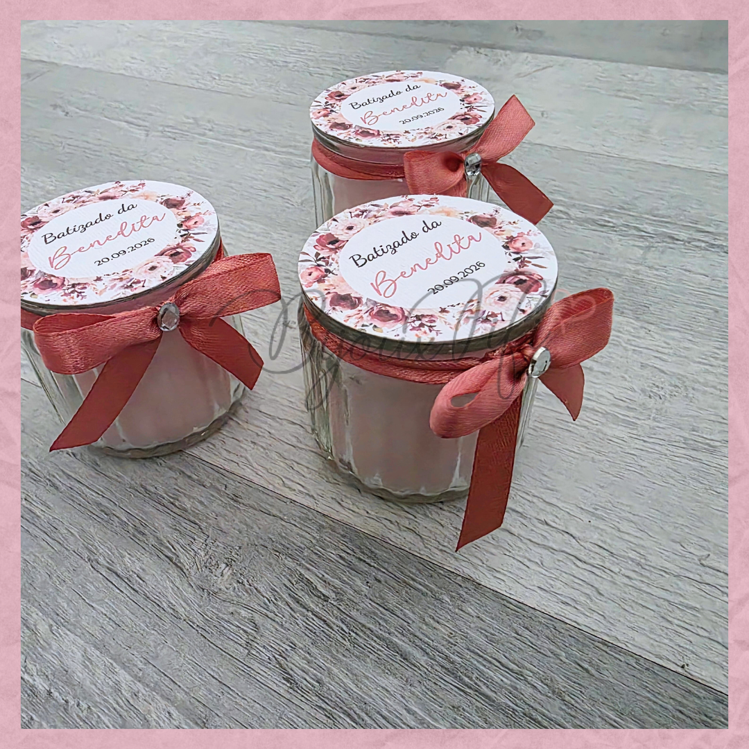 Vela em frasco "Dark Pink"