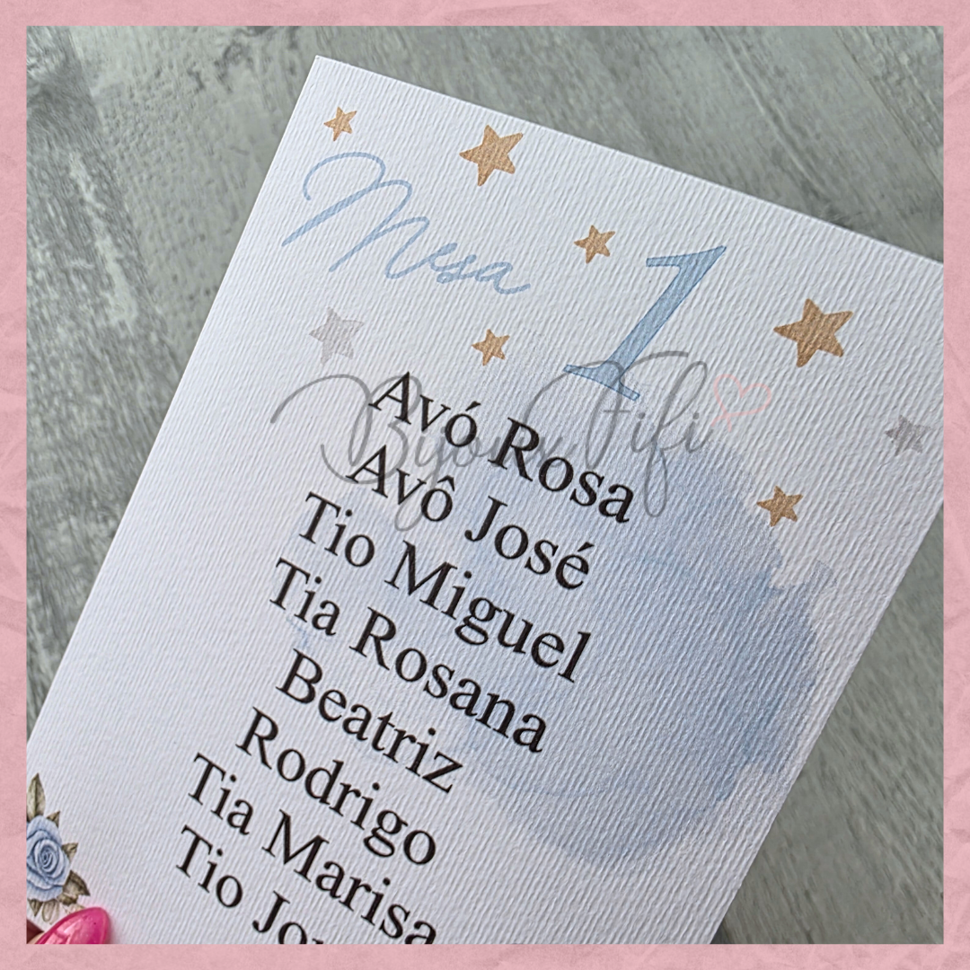 Cartões Seating Plan "Fun Park" Blue