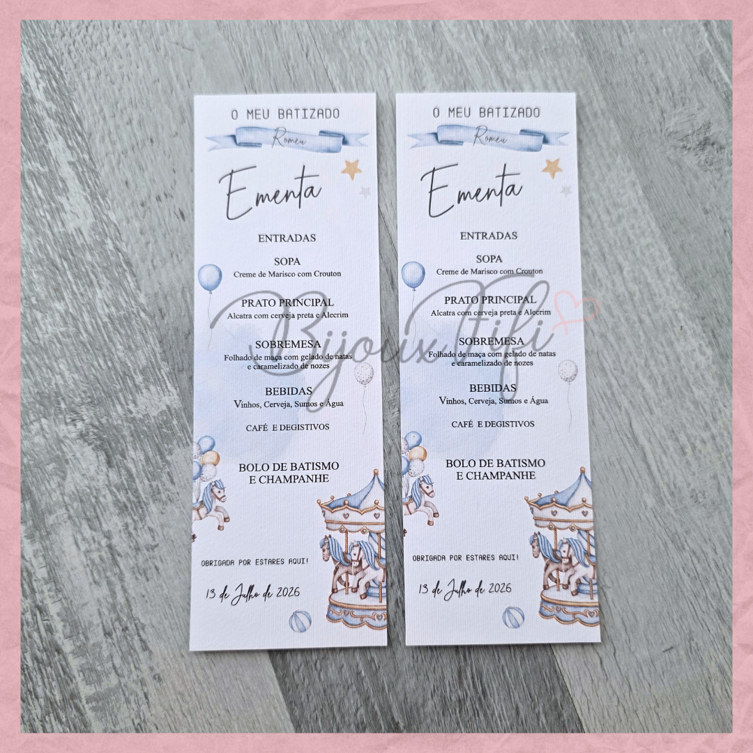 Ementa "Fun Park" Blue