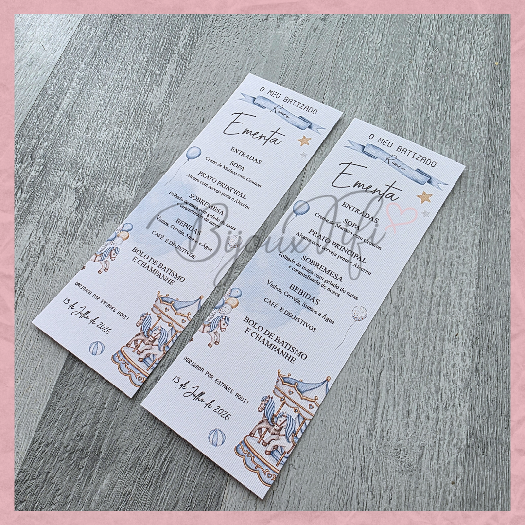 Ementa "Fun Park" Blue