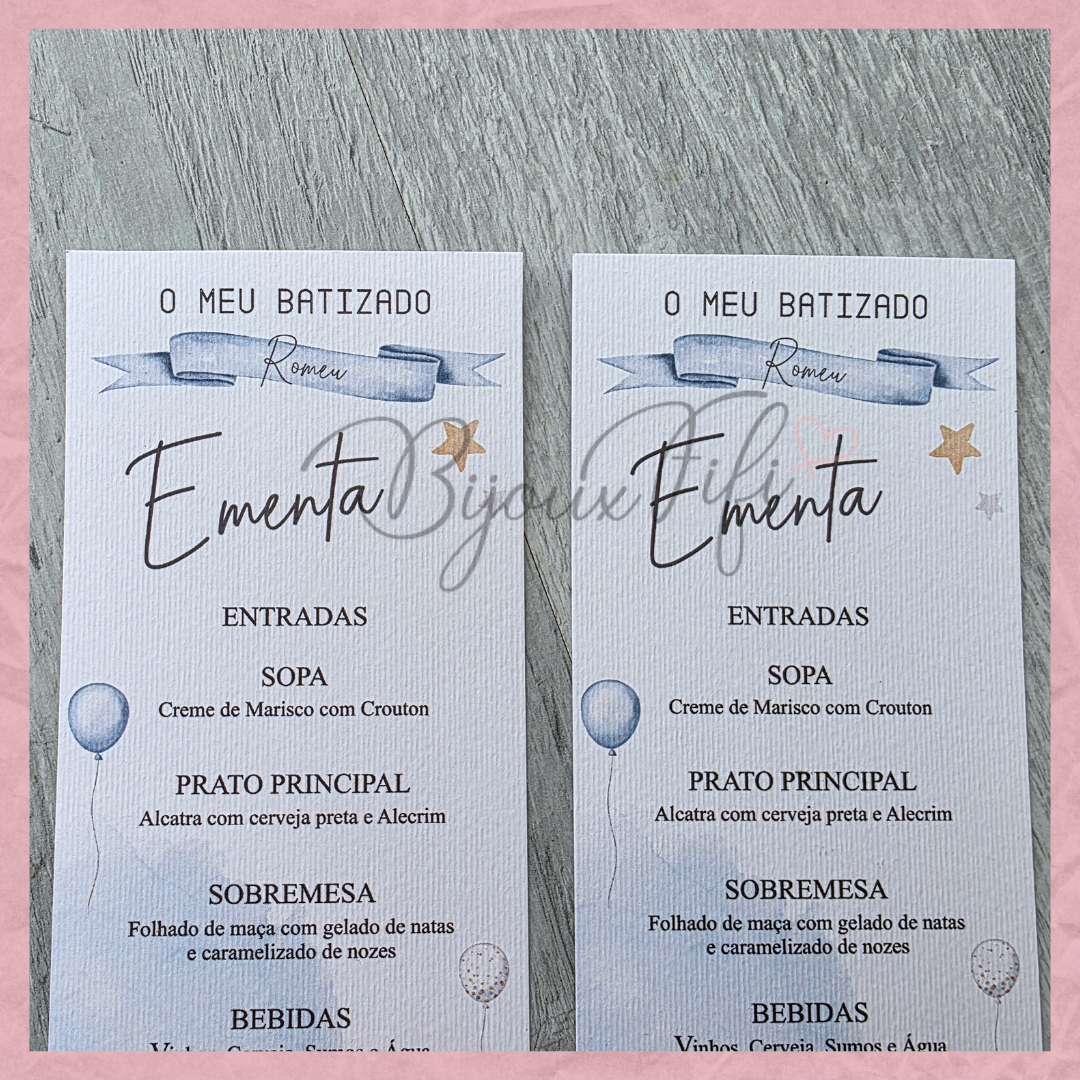 Ementa "Fun Park" Blue