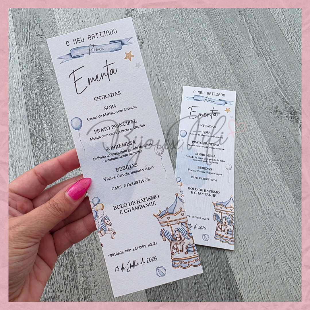 Ementa "Fun Park" Blue