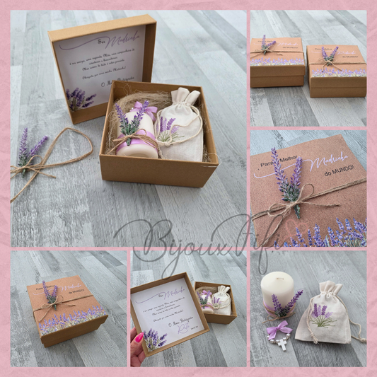 Caixa Oferta Madrinha/Avó/Mãe "Lavanda"