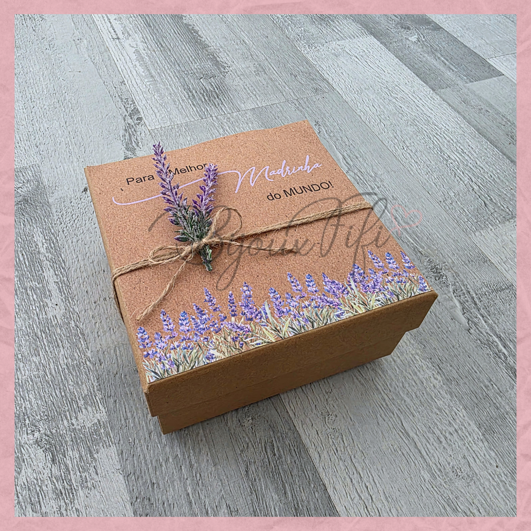 Caixa Oferta Madrinha/Avó/Mãe "Lavanda"