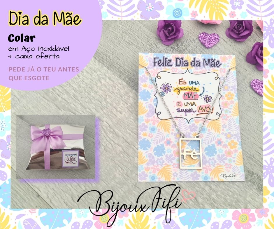 Colar Fé Prateado