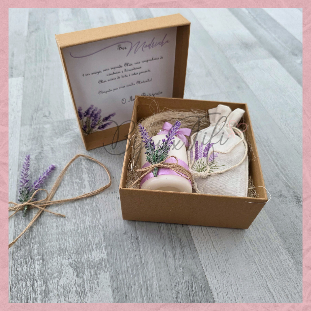 Caixa Oferta Madrinha/Avó/Mãe "Lavanda"