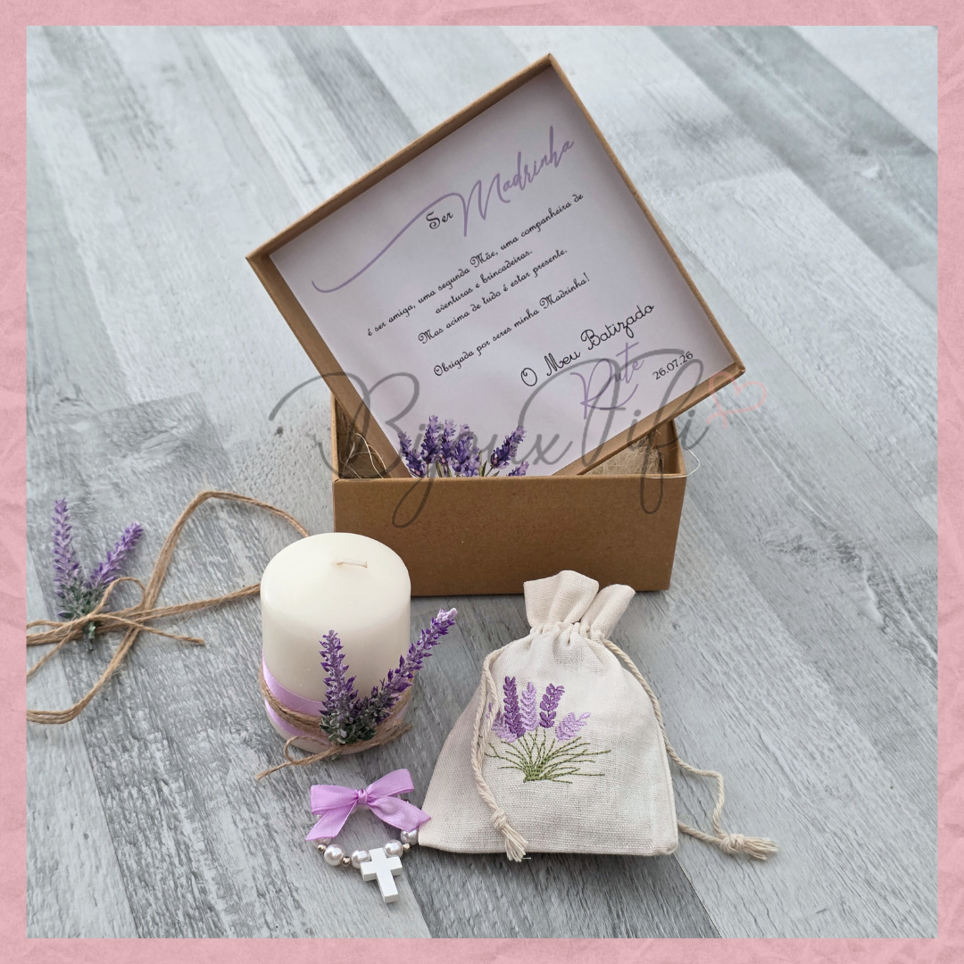 Caixa Oferta Madrinha/Avó/Mãe "Lavanda"