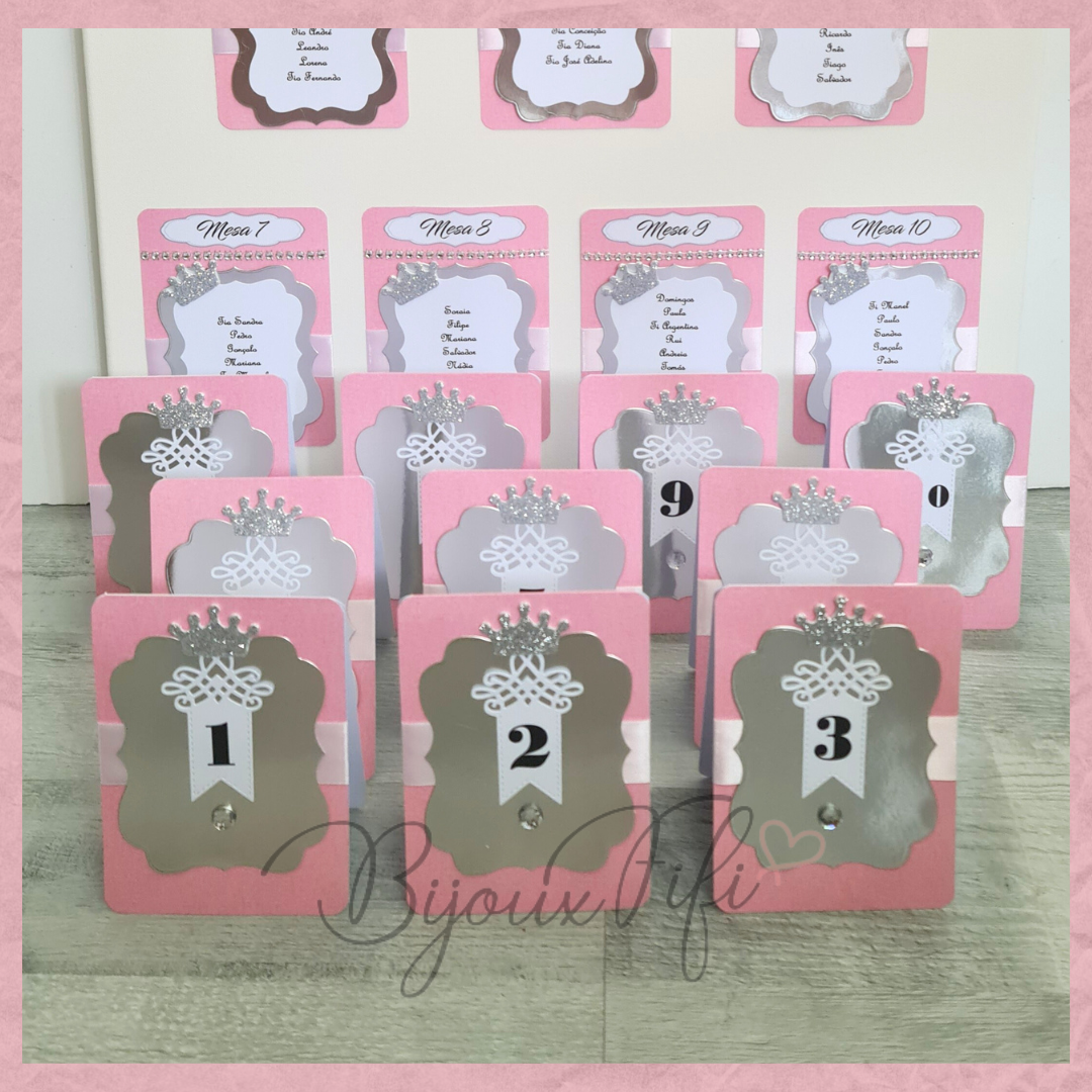 Placar de Seating-Plan Luxo "Crown Rose" (+cores)