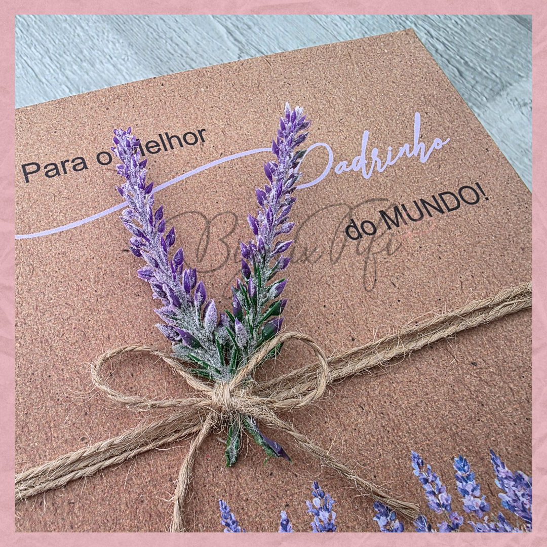 Caixa Oferta Padrinho/Avô/Pai "Lavanda"