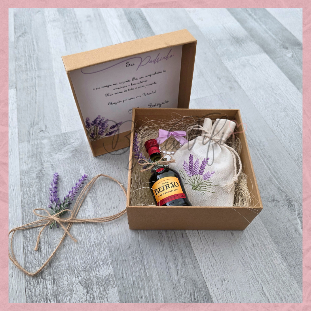 Caixa Oferta Padrinho/Avô/Pai "Lavanda"