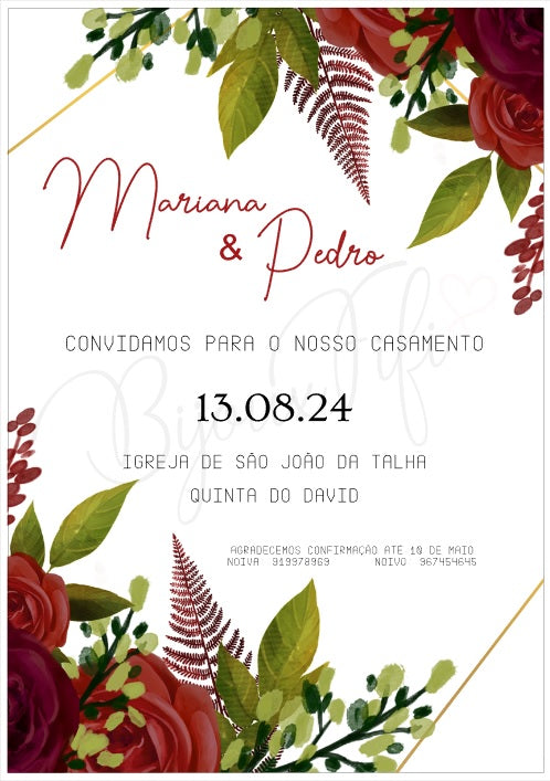 Convite Digital Wedding "Mariana"
