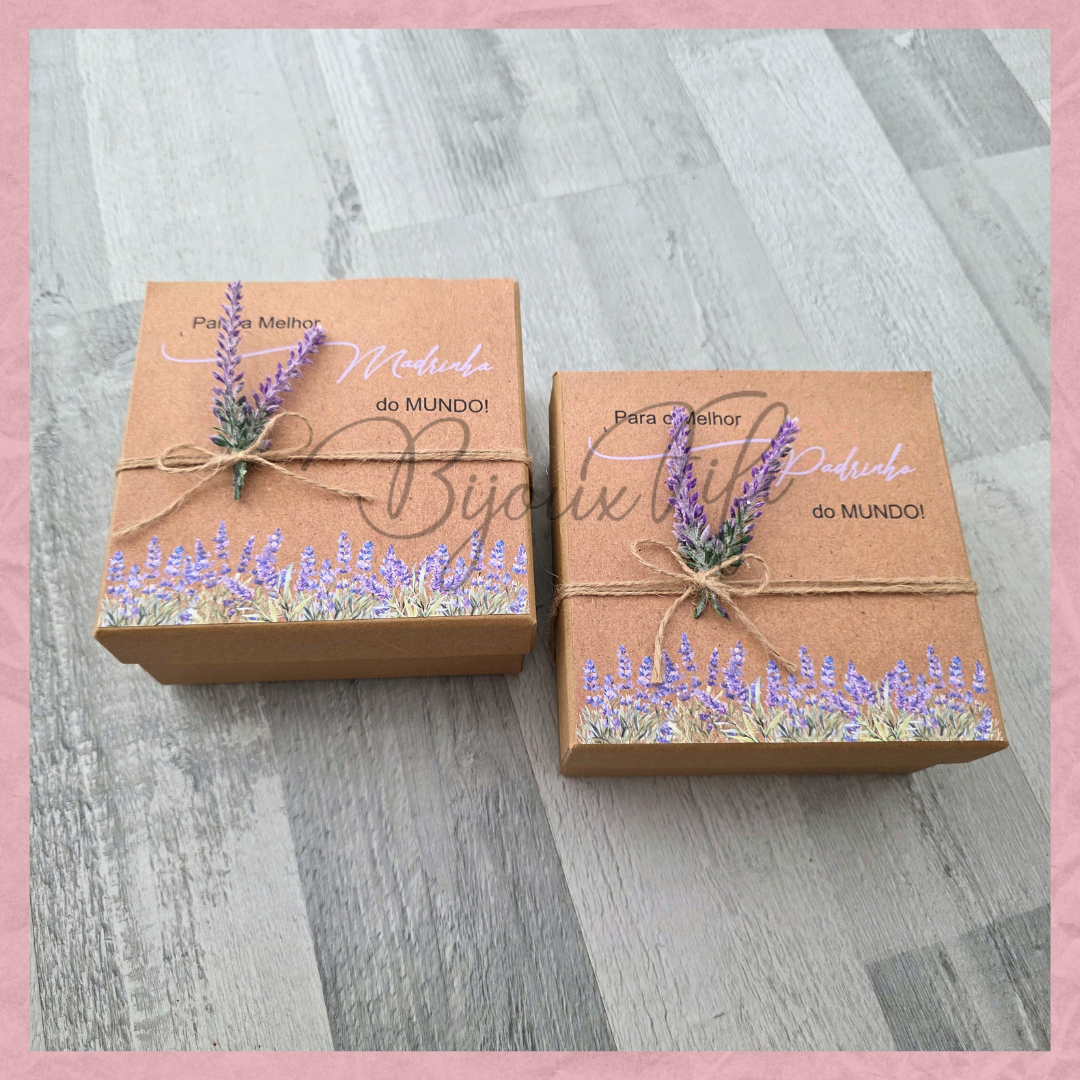 Caixa Oferta Padrinho/Avô/Pai "Lavanda"