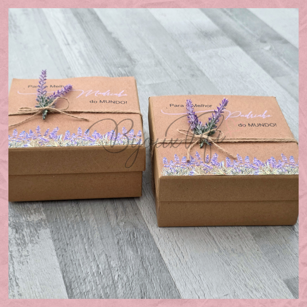 Caixa Oferta Madrinha/Avó/Mãe "Lavanda"