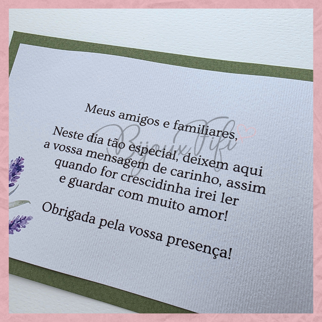 Livro de Honra A4 "Lavanda"
