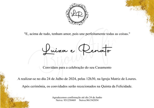 Convite Digital Wedding "Luxury"