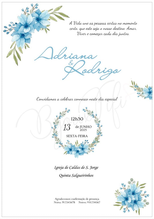Convite Digital Wedding "Serenity"