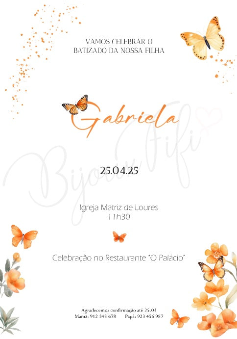 Convite Digital "ButterFly"