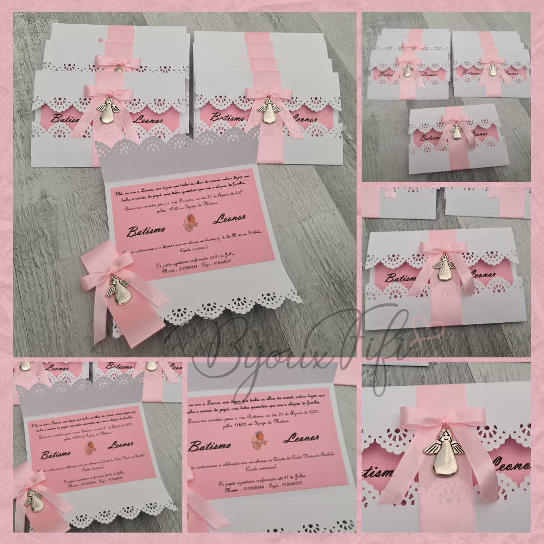 Convite Rendilhado "Anjinho" (+cores) - Bijoux Fifi