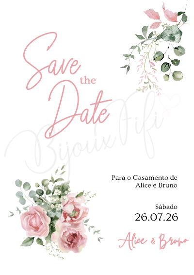 Save the Date "Old Rose"