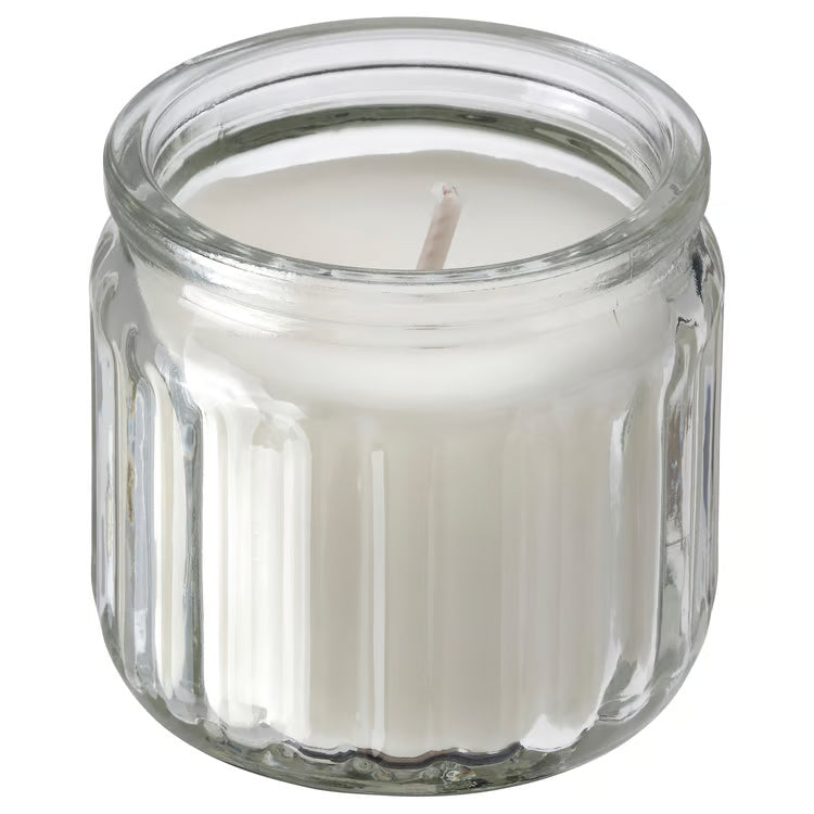 Vela em frasco com Caixa decorada "Pure Cotton" MB048